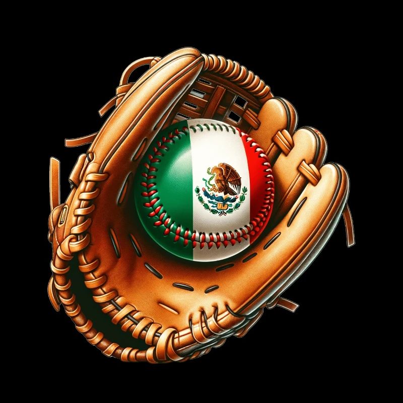Motif du drapeau de baseball du Mexique