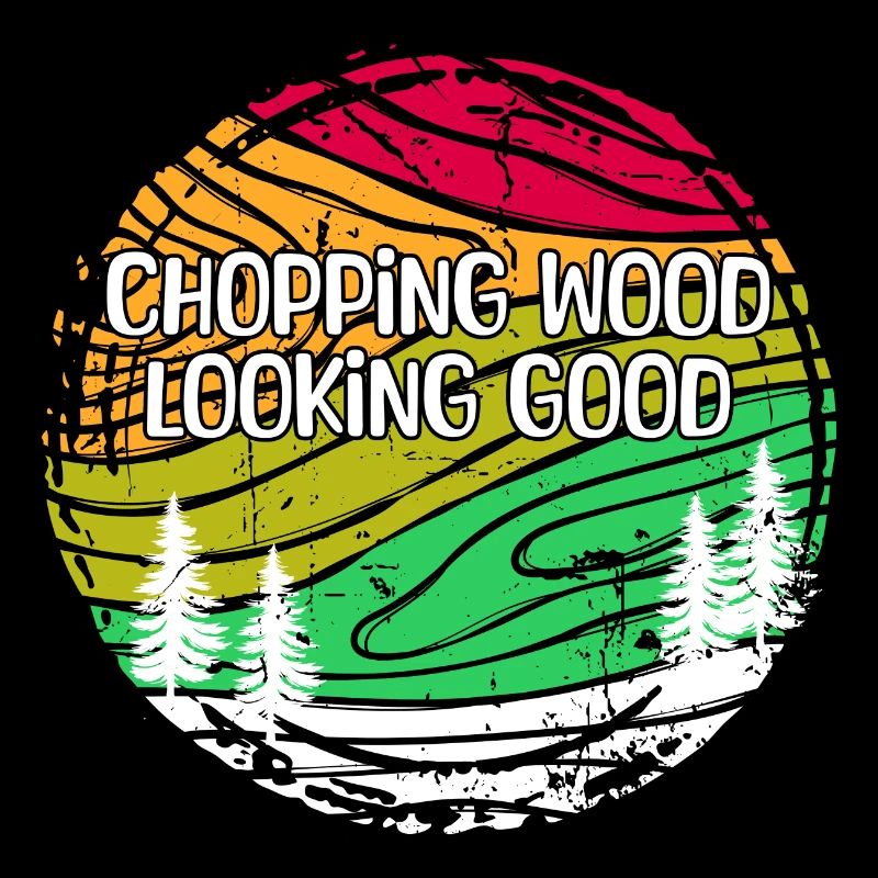 Déclaration en bois hache menuiserie bûcheron scie arbre