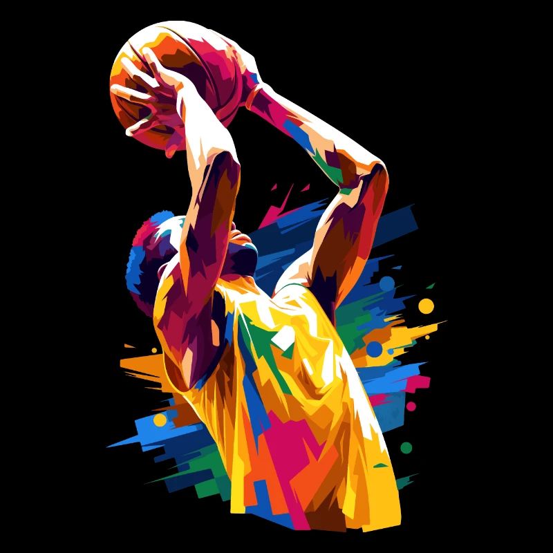 Mann, der Basketball spielt