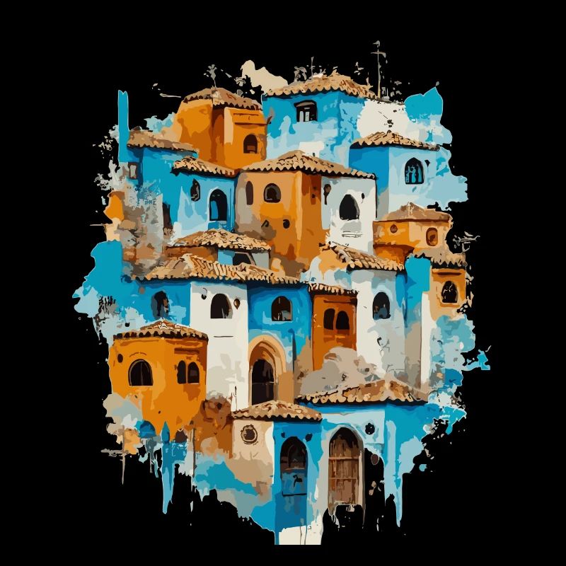 Bunte Bergdorf-Gemeinschaft