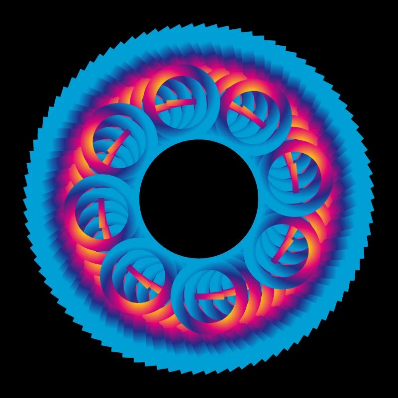 Cercle de pignons coloré