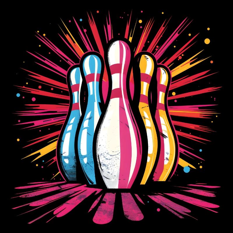 Bowling Cartoon Stil