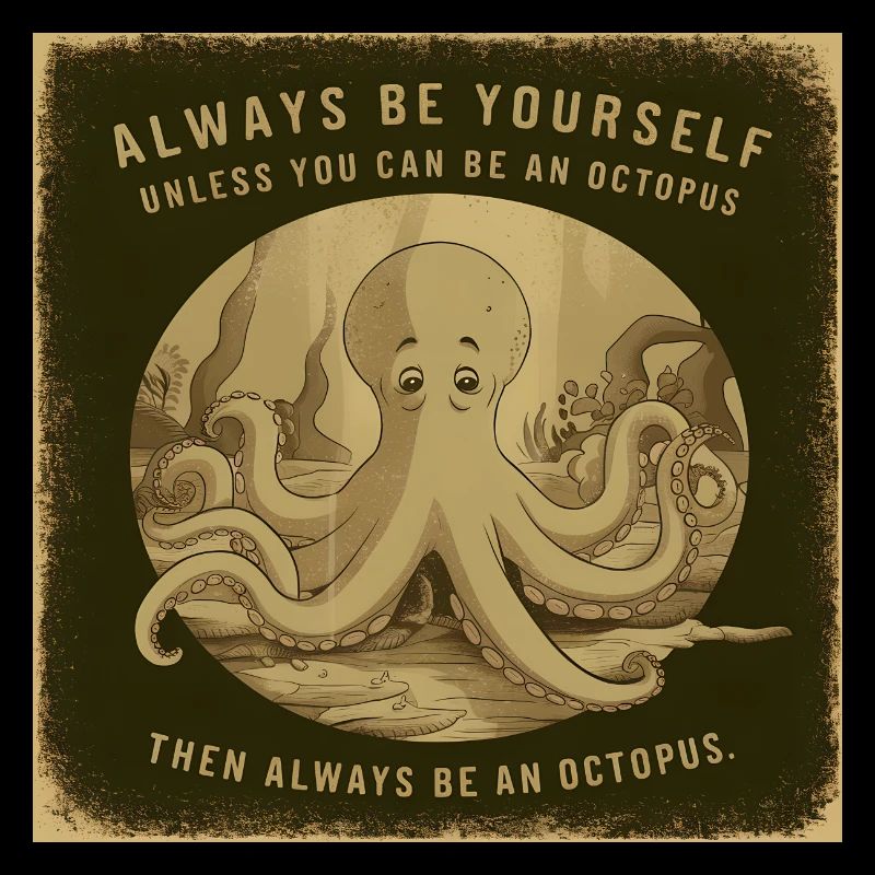 Sei Du selbst oder sei ein Oktopus Lebensweisheit
