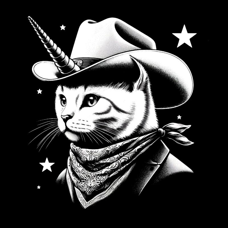 Cowboy-Katze-Einhorn