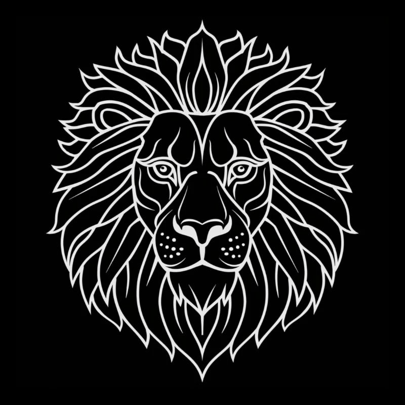 Psychedelic Lion Mandala