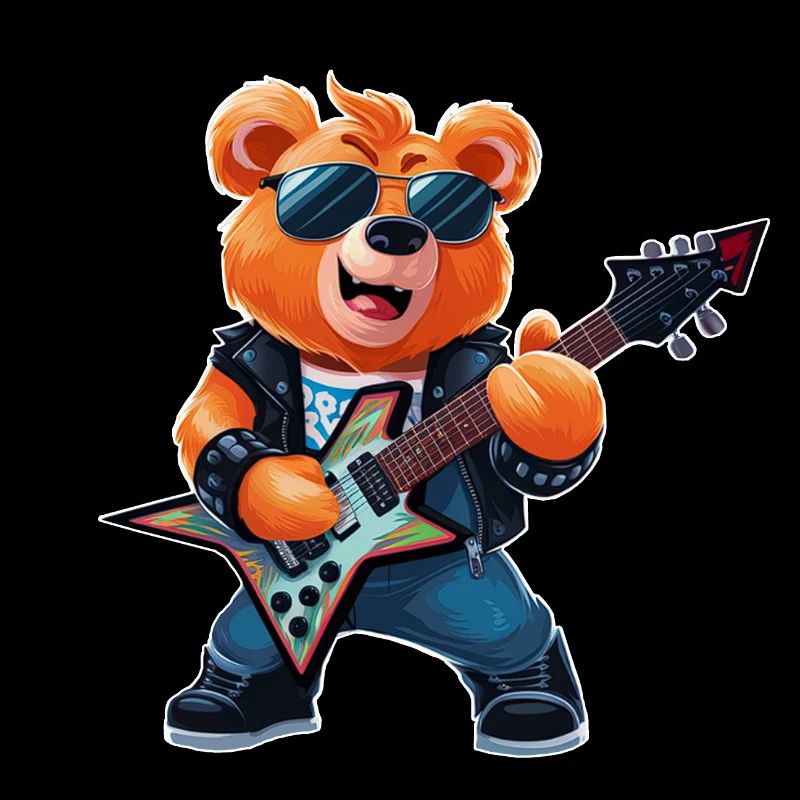 Heavy Metal Teddy Bear Guitarist