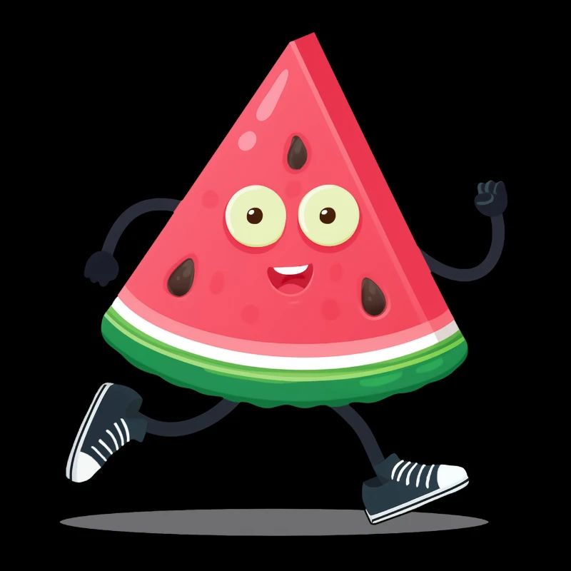 Pastèque sport cartoon 