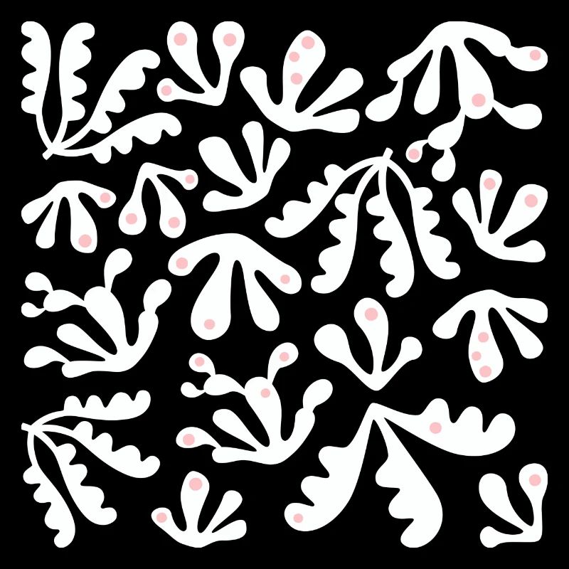 Abstract Coral L White Pink Dots