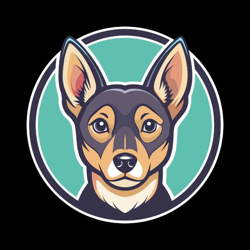 Abessinischer Sandterrier Hunderasse Karikatur Kawaii