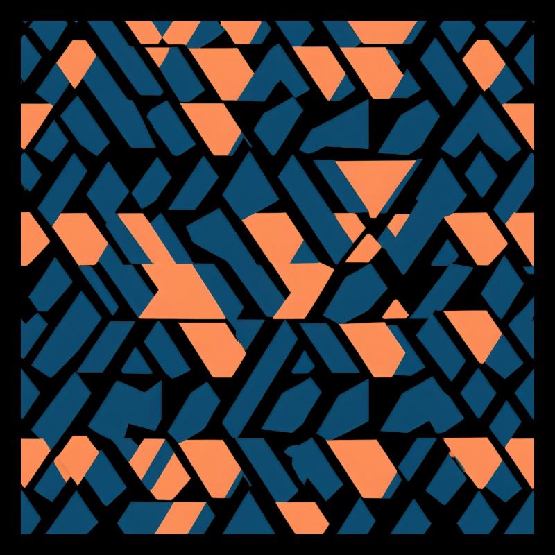 Dream Patterns 5 Coral Navy Abstract Dream Pattern