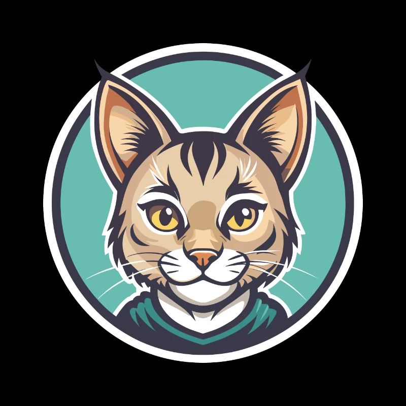 Pixie Bob Katze Rasse Cartoon Kawaii Tier Haustier