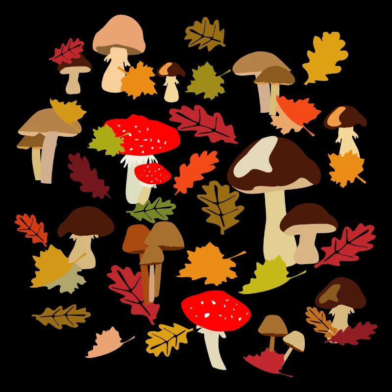 Efterår skov svampemønster