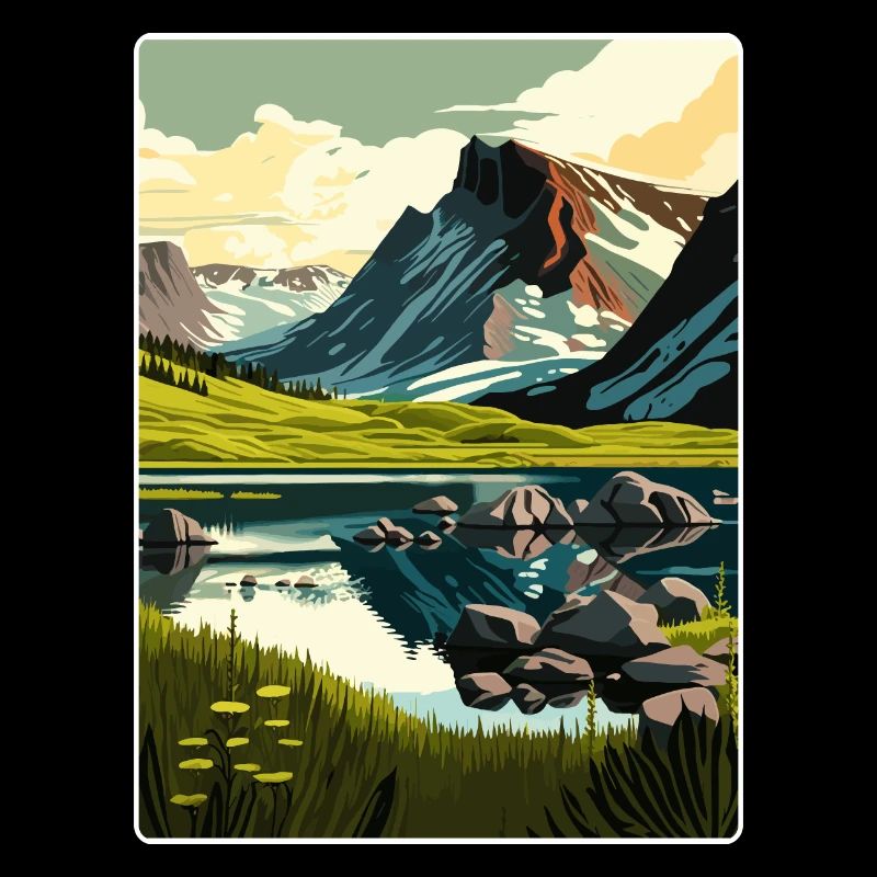 Parc national de Sarek Suède Affiche de voyage suédoise