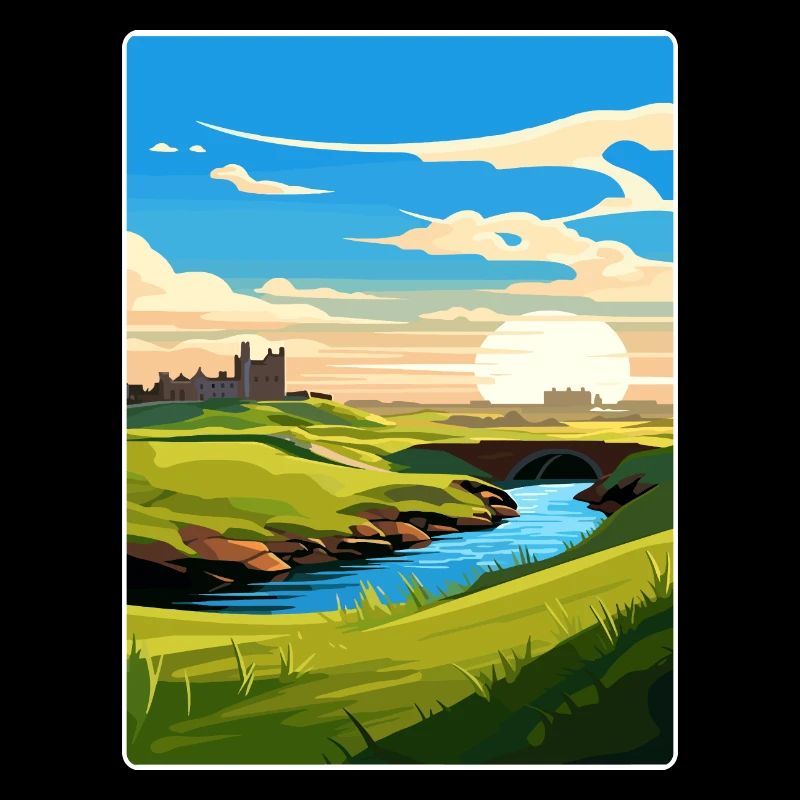 St Andrews Golf Course Ecosse Carte de voyage Andrew