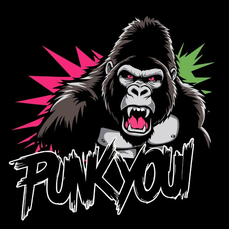 Punk You - Cool Gorilla Comic Style