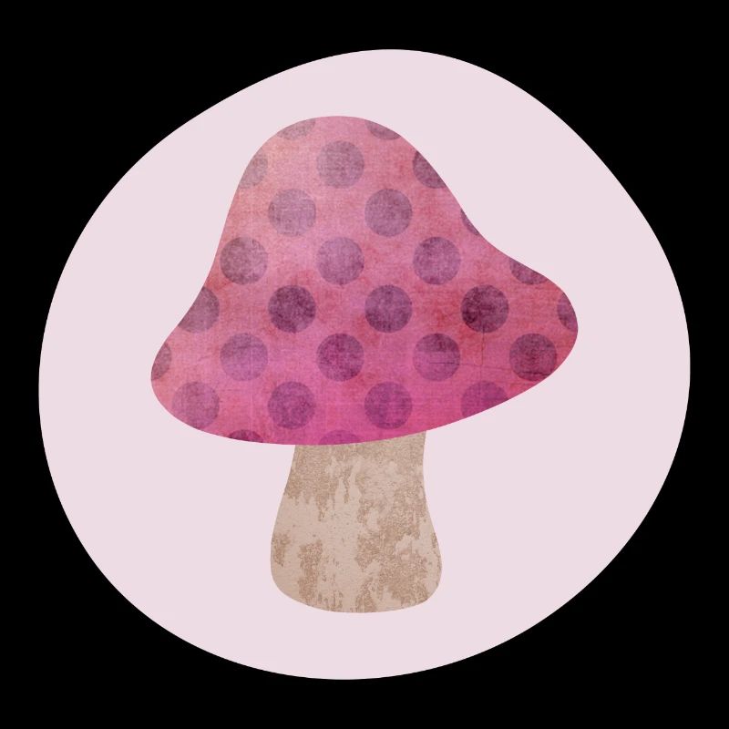 Champignon cercle automne rose fille conte de fées points forêt