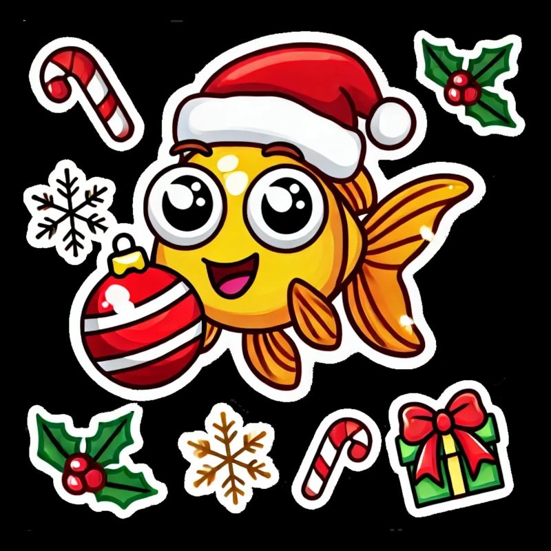 Baignade de Noël poisson rouge