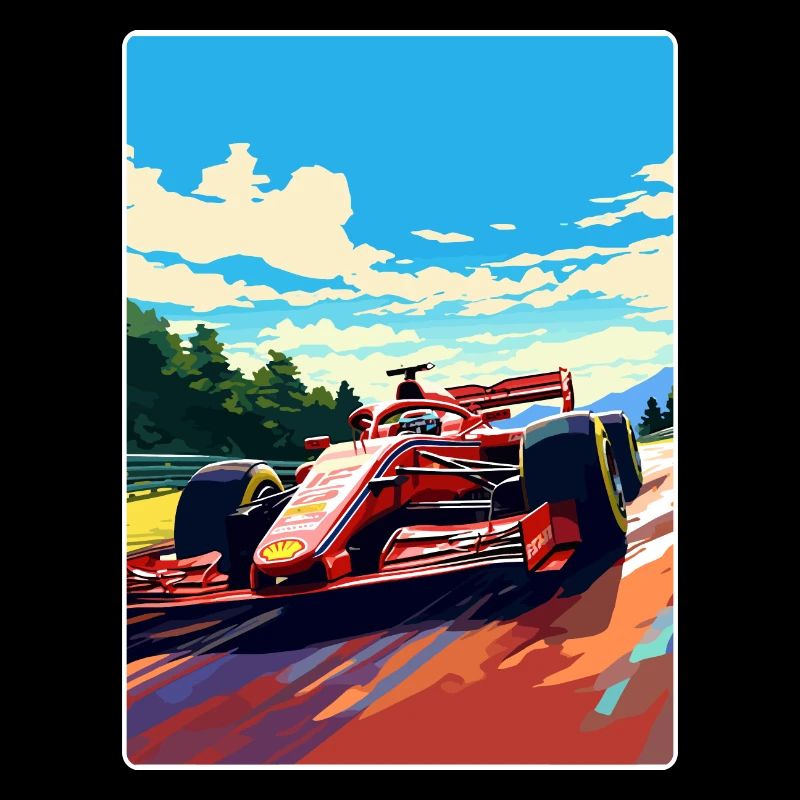 Affiche de voyage de la course automobile du circuit de Monza en Italie