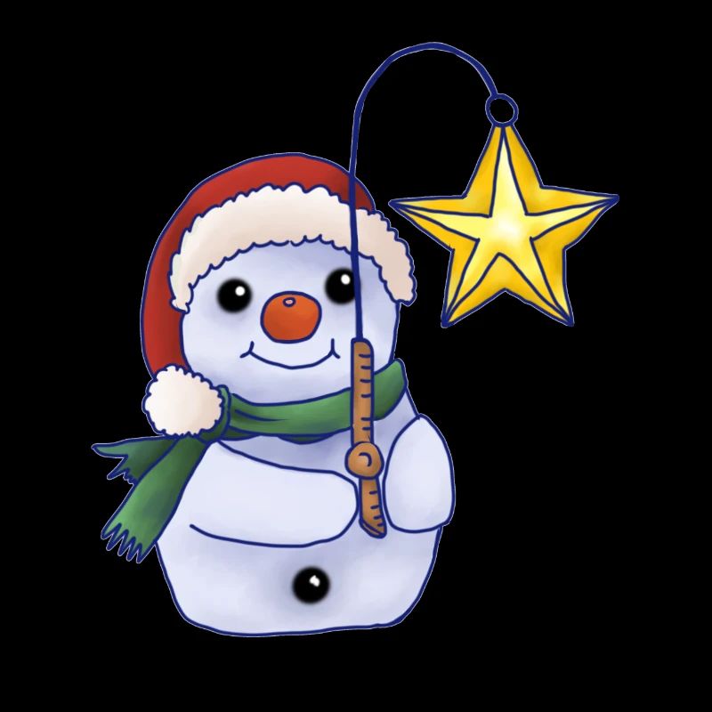Schneemann mit Stern
