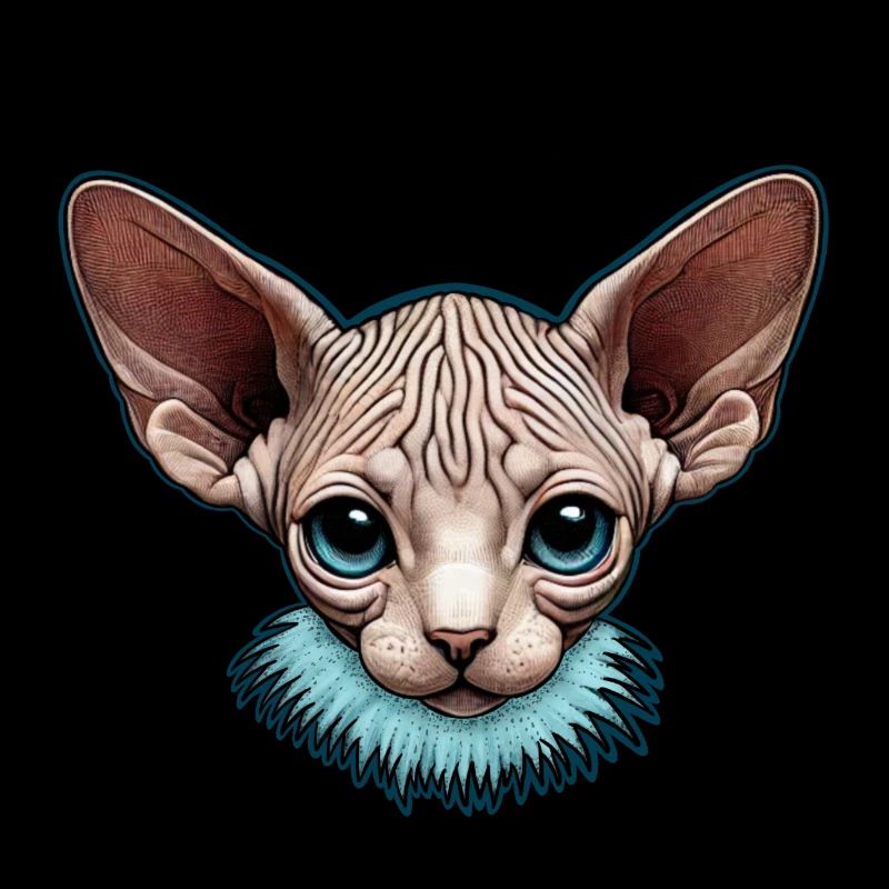 Kitty Sphynx aux yeux bleus