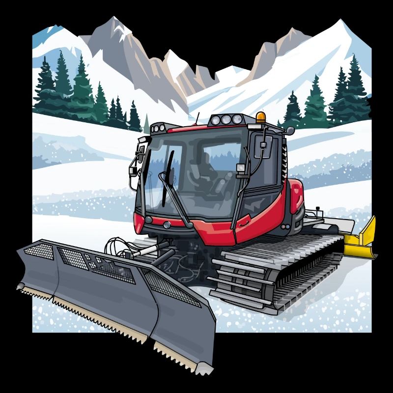 Snow groomer clearing