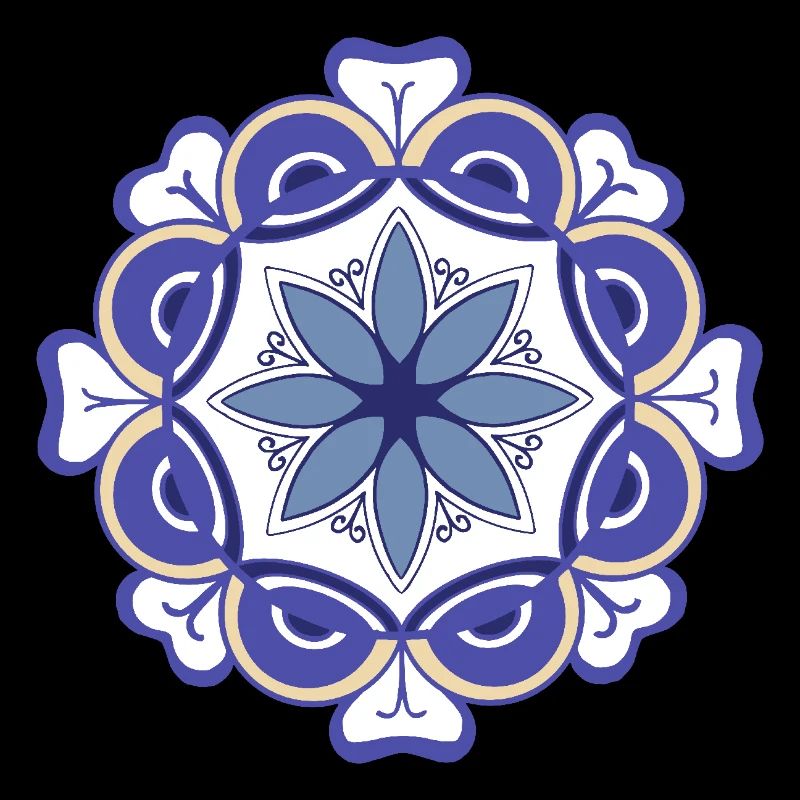 oriental pattern morocco blue tones