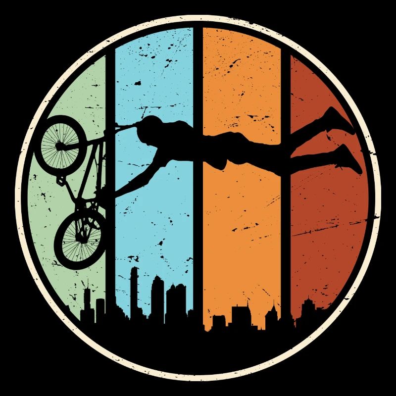 Urbane Mountainbike-Silhouette
