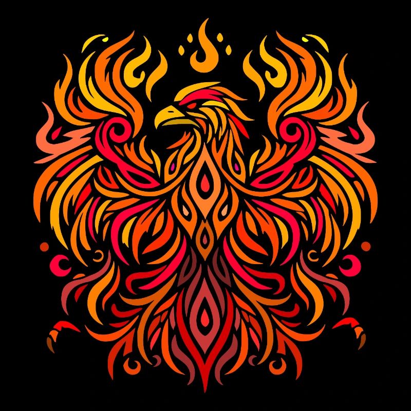Stammesadler Feuer Gelb Rot