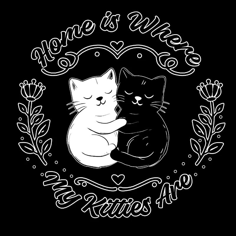 Home is Where My Kitties Are-minimalistisch