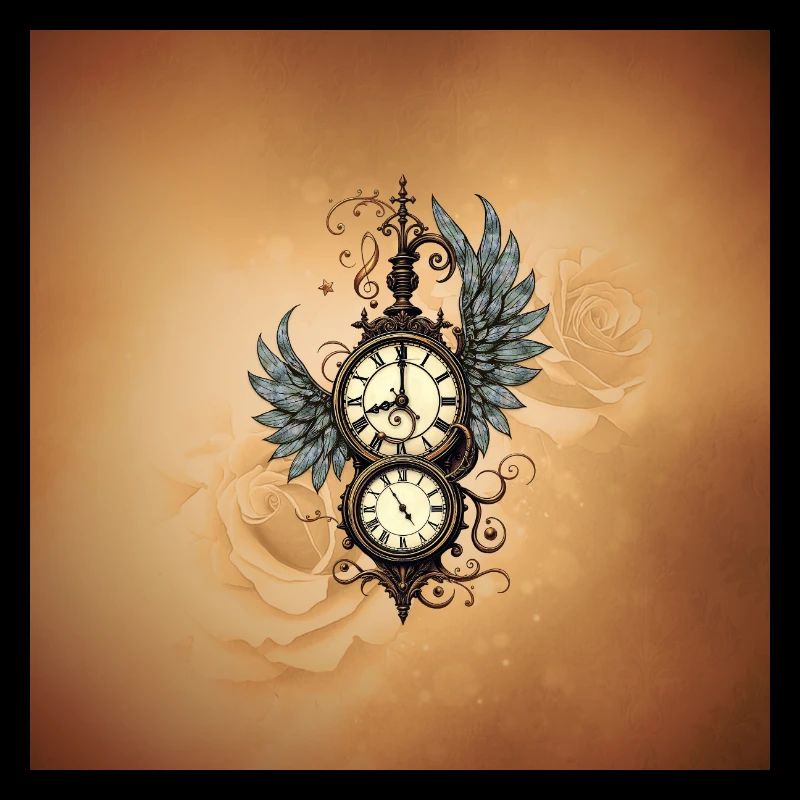 Blumen und Mechanik: die Magie der Steampunk-Uhr.
