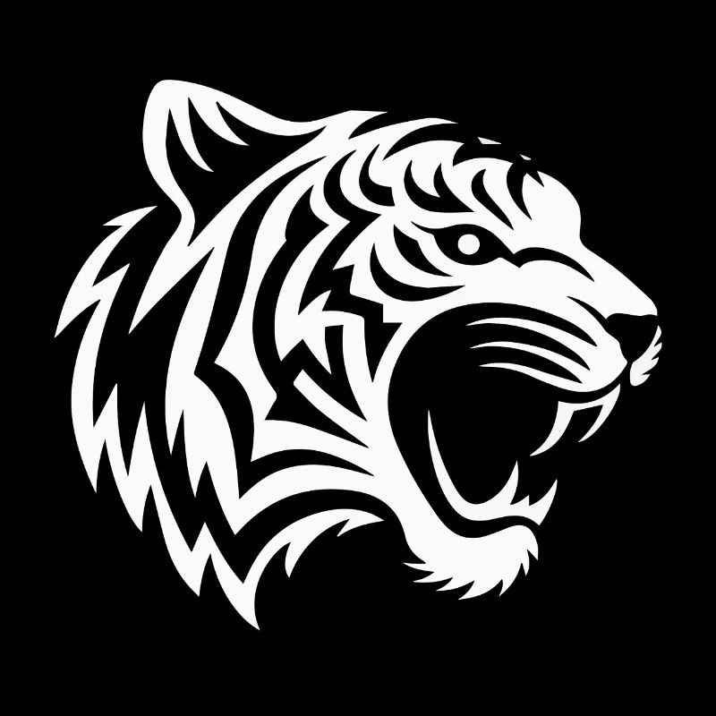 Tigre tribal blanc