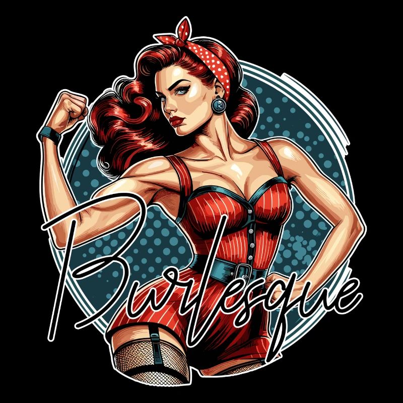 Starke Frau Burlesque Strapse Dessous Geschenk