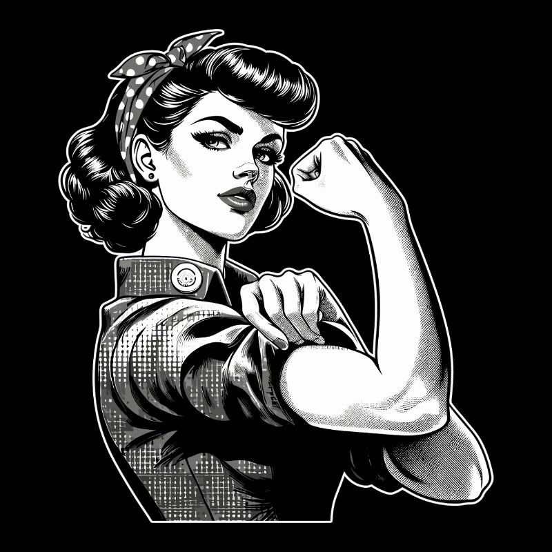 Femme forte confiante Rockabilly cadeau