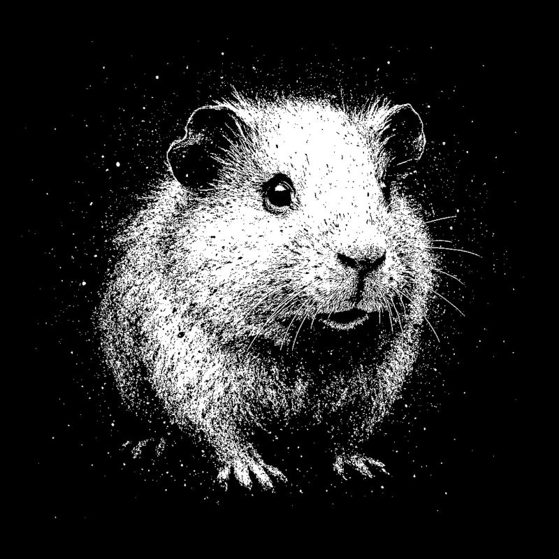 Cochon d’Inde doux en style pois