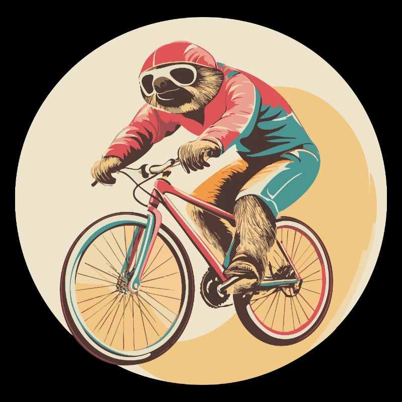 Sporty Sloth – Funny Cyclist Design