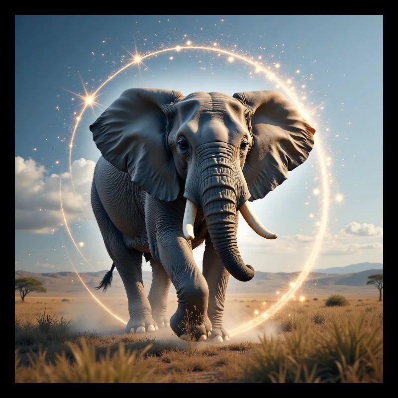 Krafttier Magischer Elefant