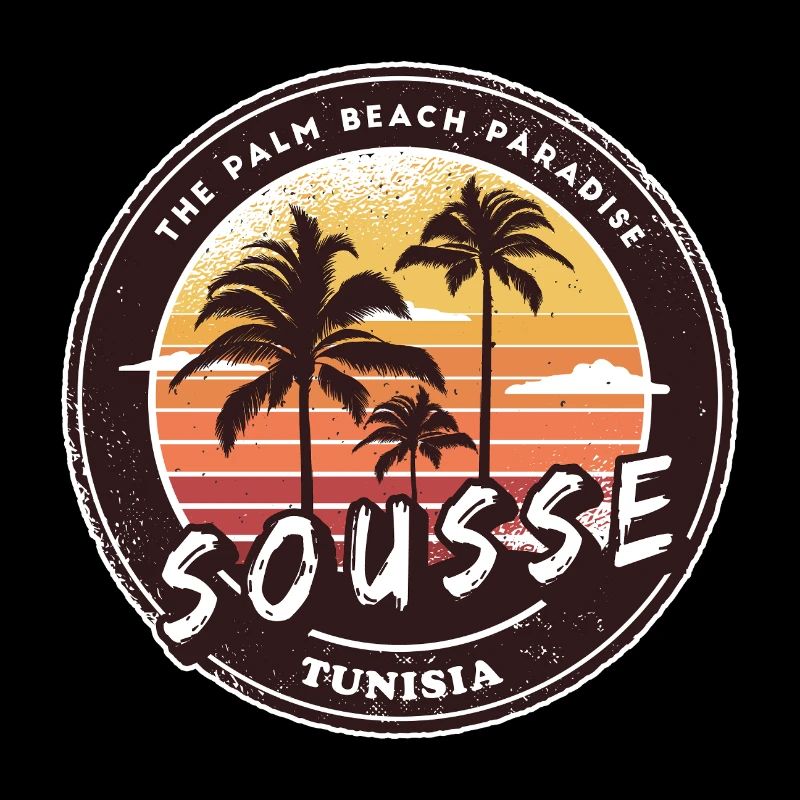 Sousse Palm Trees Vintage Design