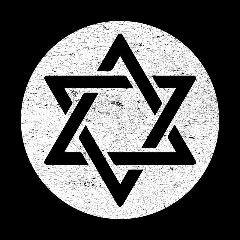 Étoile de David en cercle blanc