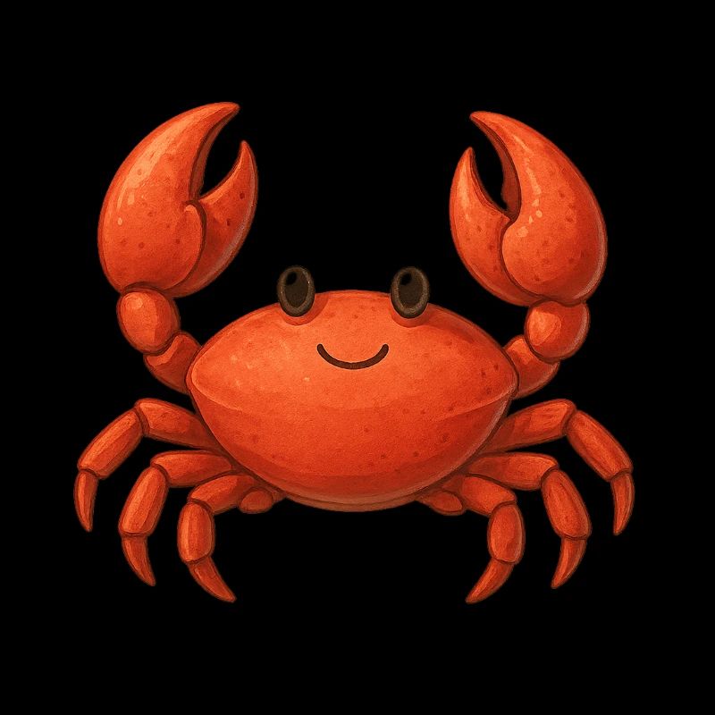 Dessin animé du crabe rouge