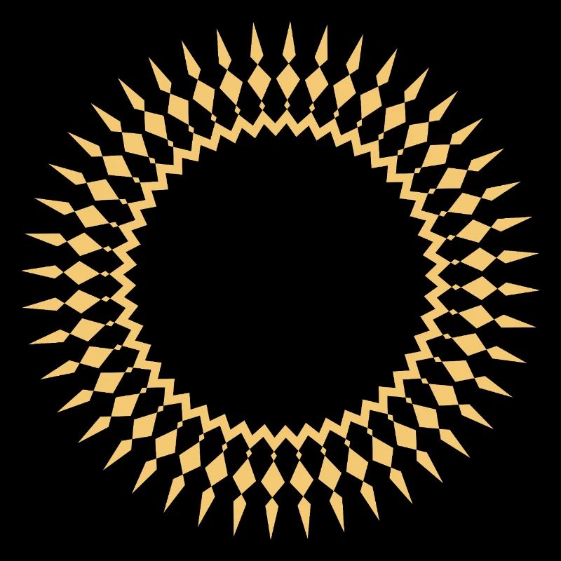 Strahlender Sonnenrahmen geometrisch