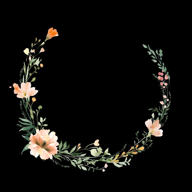 Couronne de fleurs sauvages boho personnalisable
