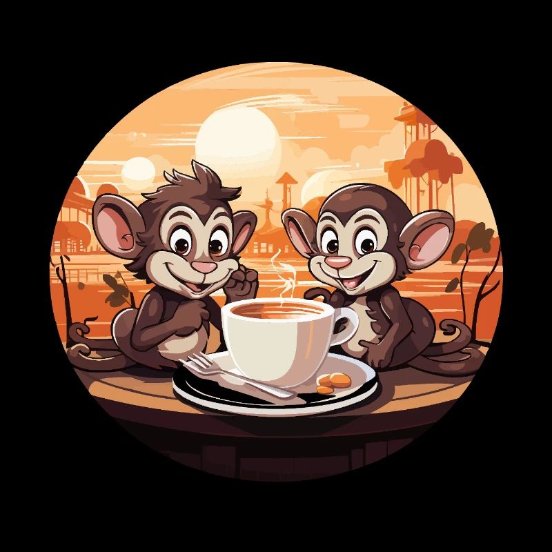 Monkey Brew Coffee Impression d’art