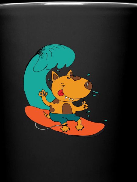 Surfing dog