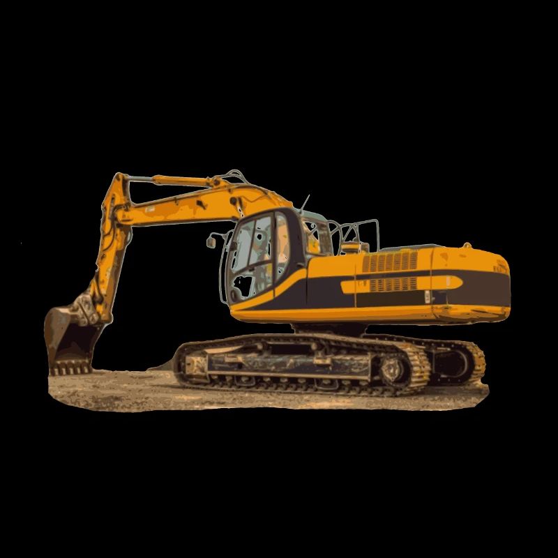 Excavator construction site