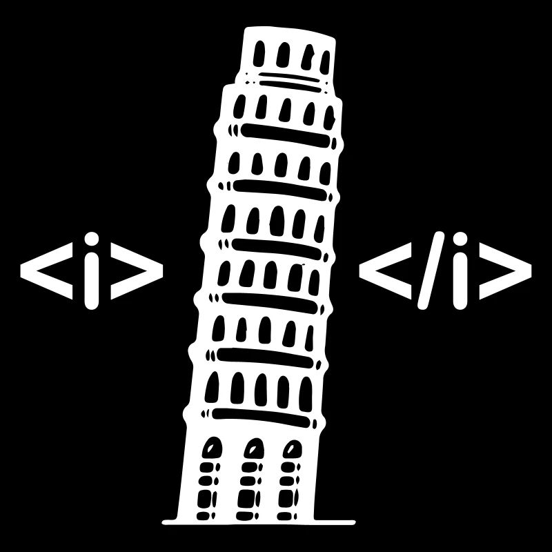 Der Turm von Pisa (Lustiges Programmierer T-Shirt)
