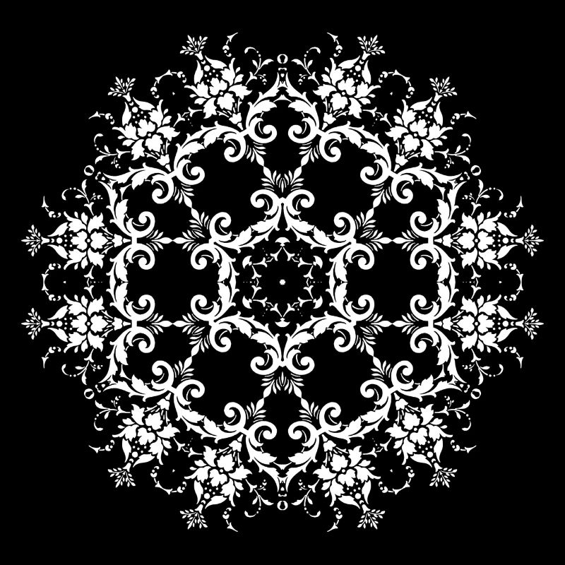 Mandala weiß Geschenk Idee Yoga