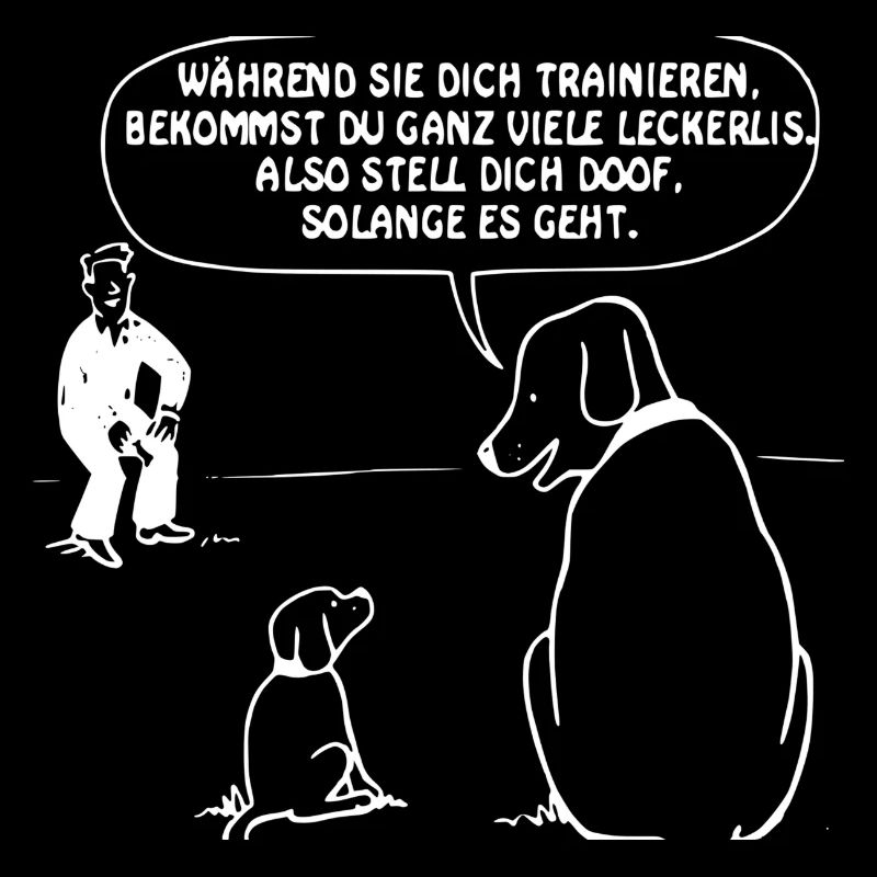 Hund erklärt Welpen Hundeschule