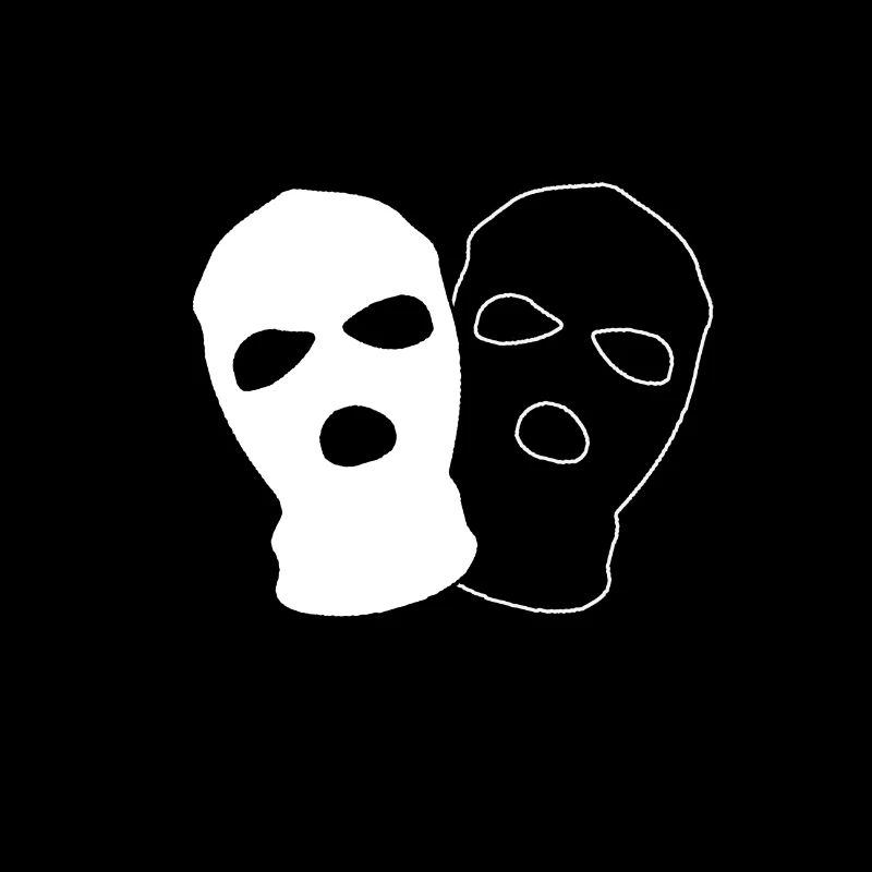 Double CAGOULE blanc/noir