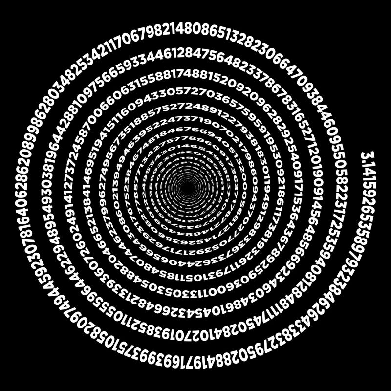 Funny Pi Day Spiral Pi Math Tee for Pi Day 3 14