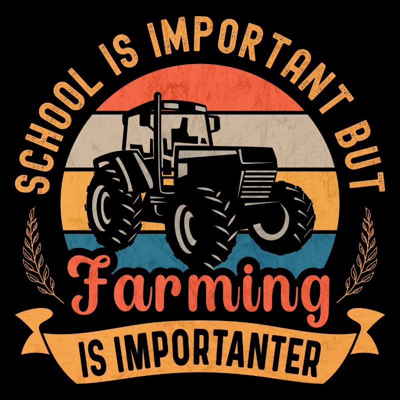 Schule ist wichtig Landwirtschaft Wichtigerer Traktor